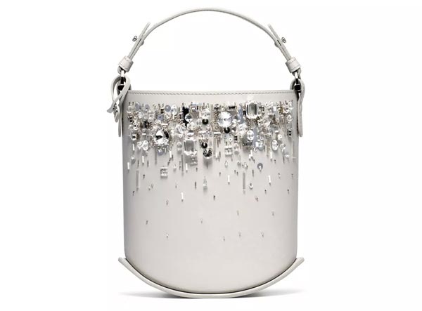 Pin Mini Bucket Stalactite calfskin bag, Delvaux